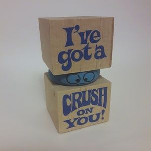 NEW Wood Toons " I've Got a Crush on You" Made in USA Hand Made